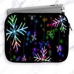 Snowflakes-star Calor Apple Ipad 2/3/4 Zipper Cases by nateshop