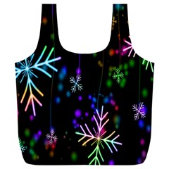 Snowflakes-star Calor Full Print Recycle Bag (xxl)