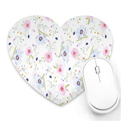 Background-flower Beatiful Heart Mousepads by nateshop