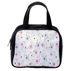 Background-flower Beatiful Classic Handbag (one Side) by nateshop