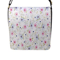 Background-flower Beatiful Flap Closure Messenger Bag (l) by nateshop