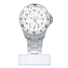 Background-flower Beatiful Plastic Nurses Watch by nateshop