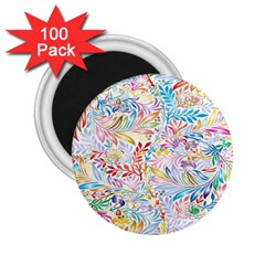 Floral Pattern 2 25  Magnets (100 Pack)  by nateshop