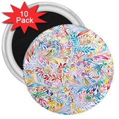 Floral Pattern 3  Magnets (10 Pack)  by nateshop