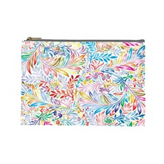 Floral Pattern Cosmetic Bag (large)