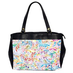 Floral Pattern Oversize Office Handbag (2 Sides)