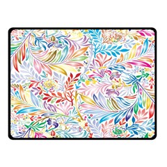 Floral Pattern Fleece Blanket (small) by nateshop