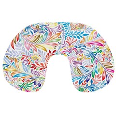 Floral Pattern Travel Neck Pillow by nateshop