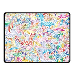 Floral Pattern Double Sided Fleece Blanket (small)  by nateshop