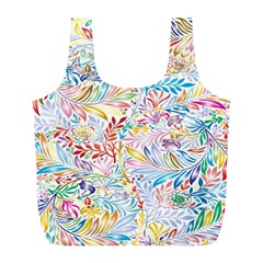 Floral Pattern Full Print Recycle Bag (l) by nateshop