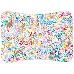 Floral Pattern Velour Seat Head Rest Cushion by nateshop