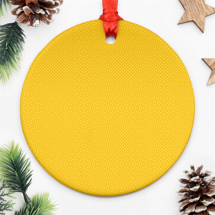 Geometric-pattern-yellow Ornament (Round)