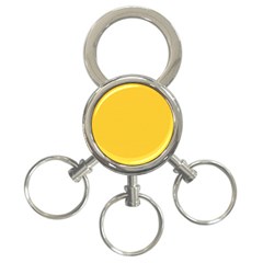 Geometric-pattern-yellow 3-ring Key Chain by nateshop