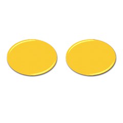 Geometric-pattern-yellow Cufflinks (oval) by nateshop