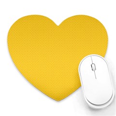 Geometric-pattern-yellow Heart Mousepads