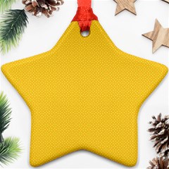 Geometric-pattern-yellow Star Ornament (two Sides) by nateshop