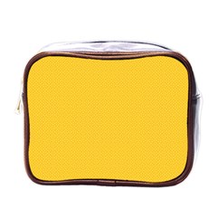 Geometric-pattern-yellow Mini Toiletries Bag (one Side) by nateshop