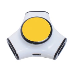 Geometric-pattern-yellow 3-Port USB Hub