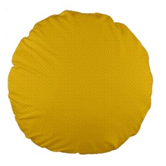 Geometric-pattern-yellow Large 18  Premium Flano Round Cushions