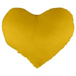 Geometric-pattern-yellow Large 19  Premium Flano Heart Shape Cushions Back