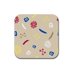 Pattern-star Moca Rubber Coaster (square) by nateshop