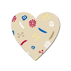 Pattern-star Moca Heart Magnet by nateshop