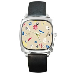 Pattern-star Moca Square Metal Watch by nateshop