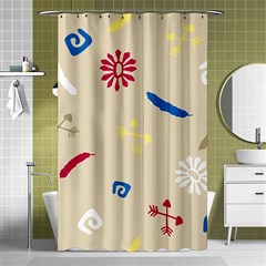 Pattern-star Moca Shower Curtain 48  X 72  (small)  by nateshop