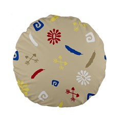 Pattern-star Moca Standard 15  Premium Flano Round Cushions by nateshop