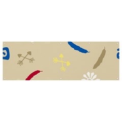 Pattern-star Moca Banner And Sign 12  X 4 