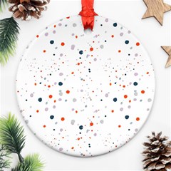 Background-round Spots Ornament (round) by nateshop