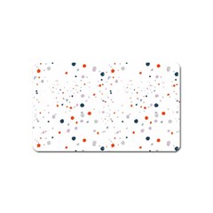 Background-round Spots Magnet (name Card) by nateshop