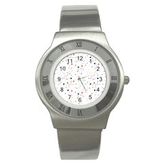 Background-round Spots Stainless Steel Watch by nateshop