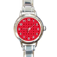 Red-star Round Italian Charm Watch