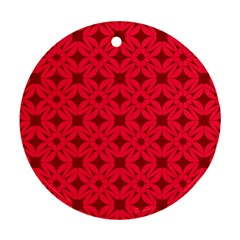 Red-star Round Ornament (Two Sides)