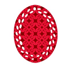 Red-star Ornament (Oval Filigree)