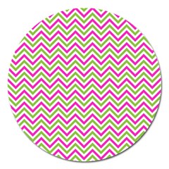 Mave,chevron,white,navi,purple Magnet 5  (round) by nateshop