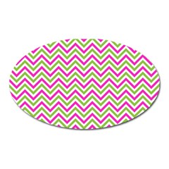 Mave,chevron,white,navi,purple Oval Magnet by nateshop