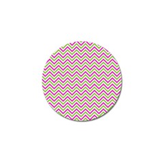 Mave,chevron,white,navi,purple Golf Ball Marker by nateshop