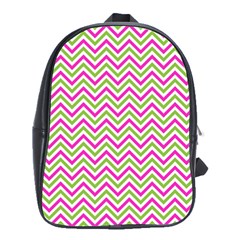 Mave,chevron,white,navi,purple School Bag (large) by nateshop