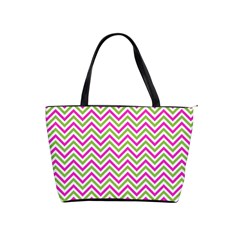 Mave,chevron,white,navi,purple Classic Shoulder Handbag by nateshop