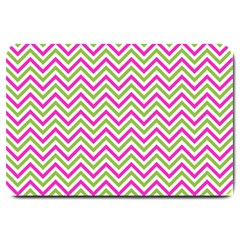 Mave,chevron,white,navi,purple Large Doormat  by nateshop