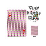 Mave,chevron,white,navi,purple Playing Cards 54 Designs (Mini) Front - Heart3