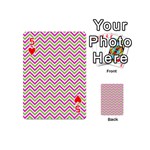 Mave,chevron,white,navi,purple Playing Cards 54 Designs (Mini) Front - Heart5