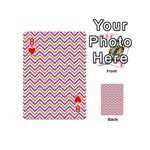 Mave,chevron,white,navi,purple Playing Cards 54 Designs (Mini) Front - Heart8