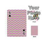 Mave,chevron,white,navi,purple Playing Cards 54 Designs (Mini) Front - Spade5