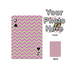 Mave,chevron,white,navi,purple Playing Cards 54 Designs (Mini) Front - SpadeJ