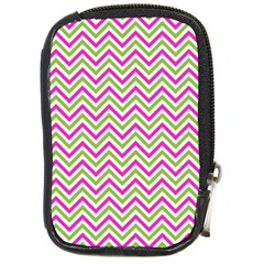 Mave,chevron,white,navi,purple Compact Camera Leather Case by nateshop