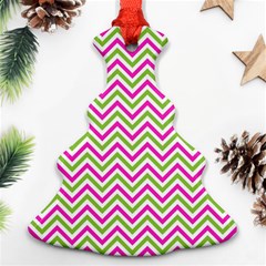 Mave,chevron,white,navi,purple Ornament (christmas Tree) 