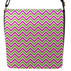 Mave,chevron,white,navi,purple Flap Closure Messenger Bag (s) by nateshop